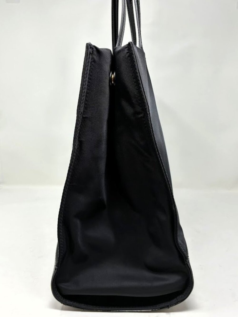 Tory Burch Ella Tote Bag - Black Nylon with Patent Leather Trim - Large - Picture 16 of 16